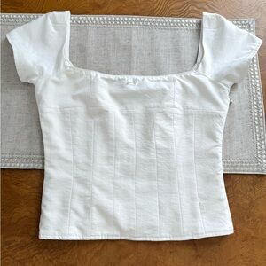 dairy boy white corset top size 6
